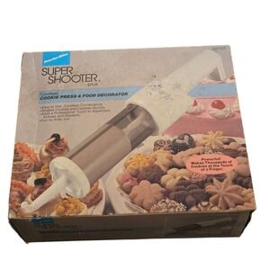Vintage Proctor-Silex Super Shooter Plus Cordless Cookie Press w/ Box & Manual